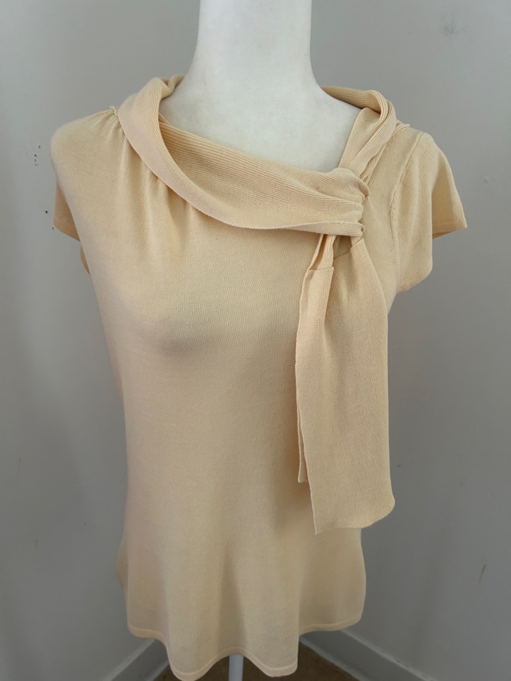 Lauren Hansen Soft Yellow Knit Top sz S